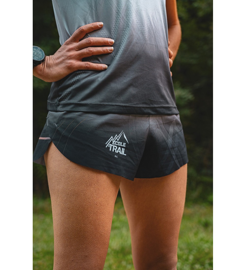 Short Femme École de Trail – Noir dégradé
